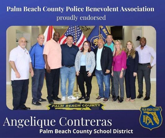 Palm Beach County Police Benevolent Association endorsement for Angelique Contreras