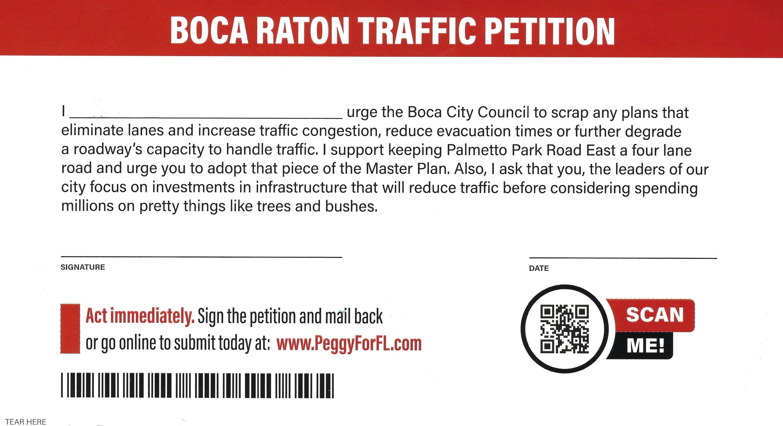 Peggy Gossett-Seidman petition back