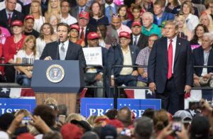 DeSantis speaks at a Trump rally