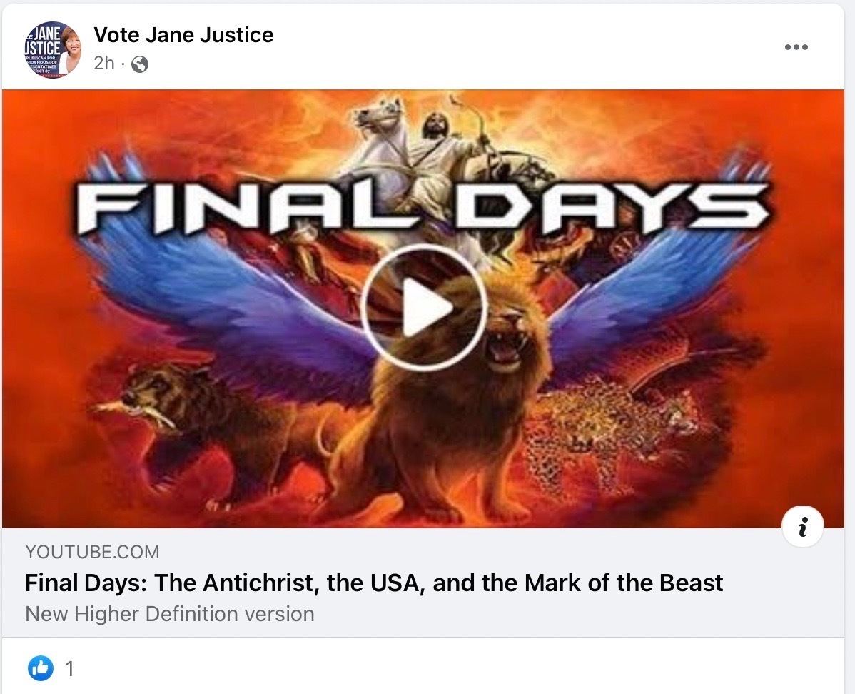 Jane Justice Facebook Post about final days