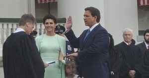 Desantis swearing in w Casey