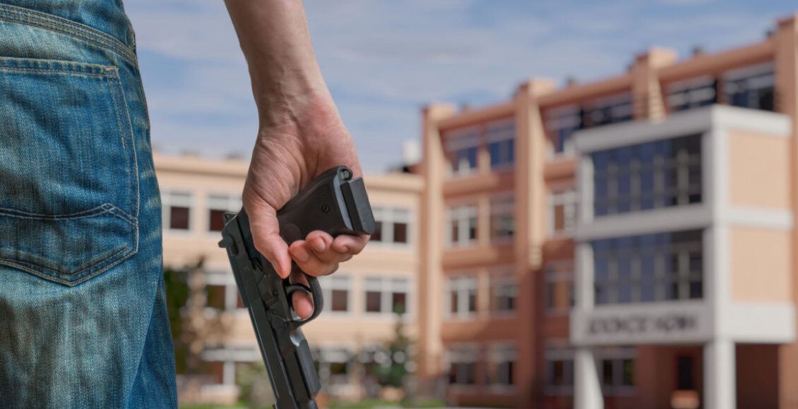 student with gun