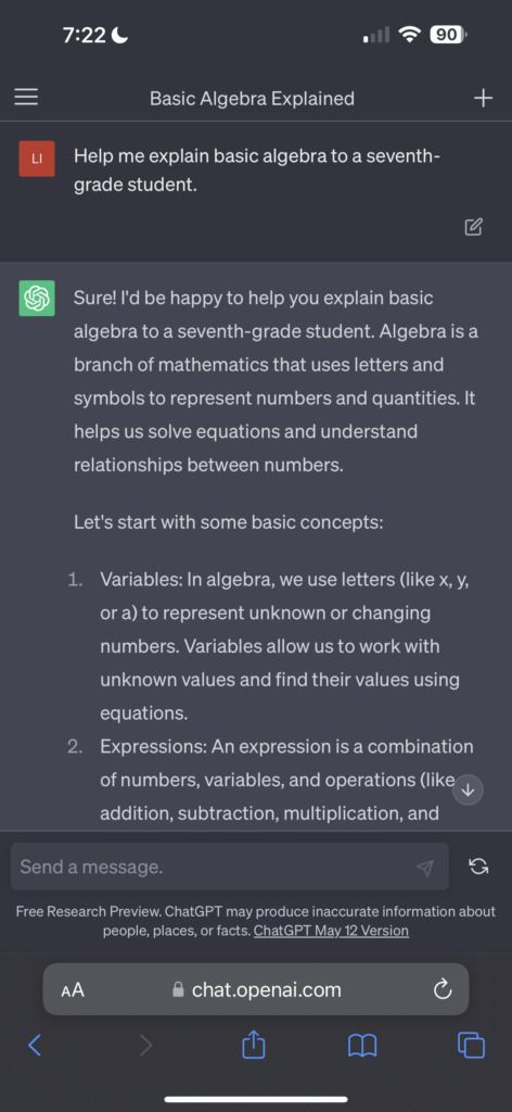 ChatGPT Teacher Prompt