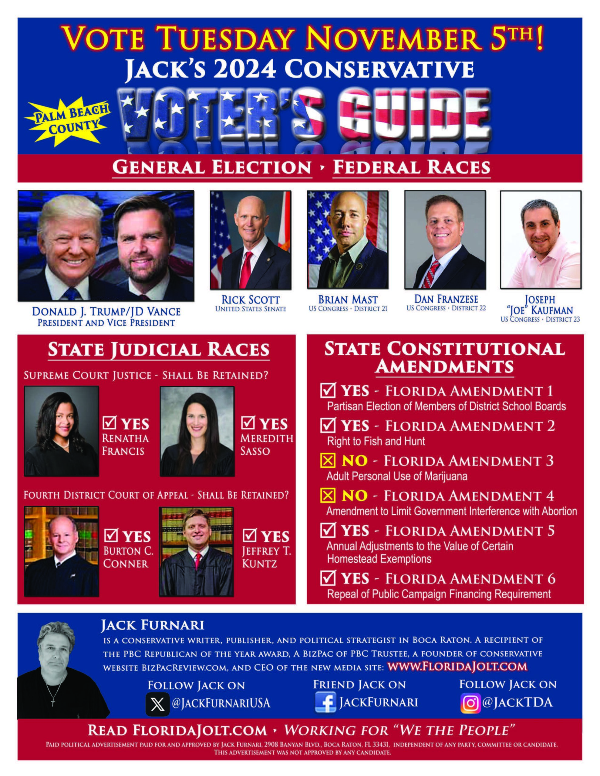 Conservative Voter Guide 2024 Florida Dania Electra